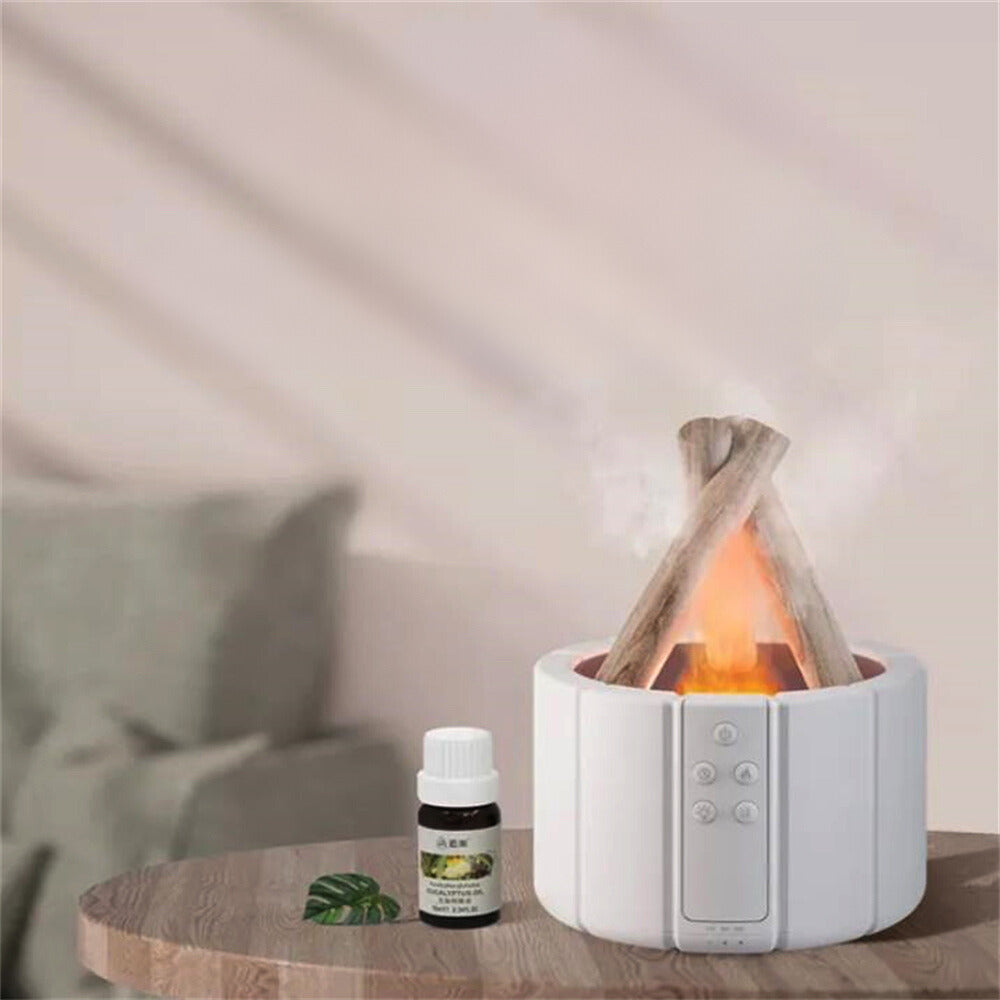 LumaGlow - Luxury Flame Humidifier Table Lamp with Aromatherapy & Soft Lighting