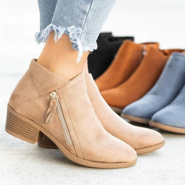 SereneStep – Women's Stylish Orthopedic Leather Ankle Boots