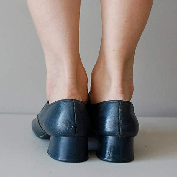 Aya - Stylish Women's Leather Shoes with Low Heels