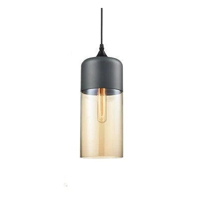 Lumiéra - Japandi Glass and Wood Pendant Light