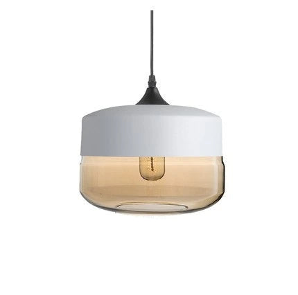 Lumiéra - Japandi Glass and Wood Pendant Light