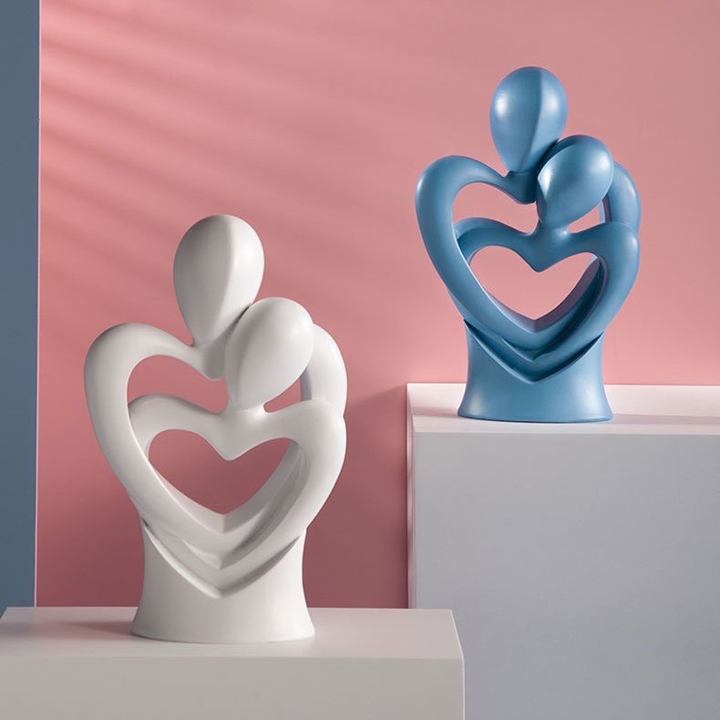 LoveriQ - Elegant Abstract Home Decor Sculpture in High-Quality Resin-3