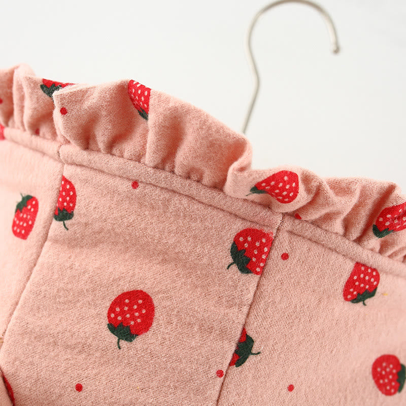 StrawberrySnuggle - Adorable Strawberry Quilted Baby Jacket/Coat