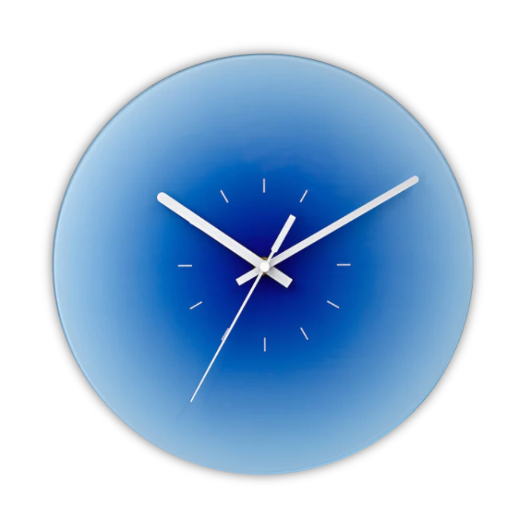 SunGlow - Glass Sunset Design Wall Clock