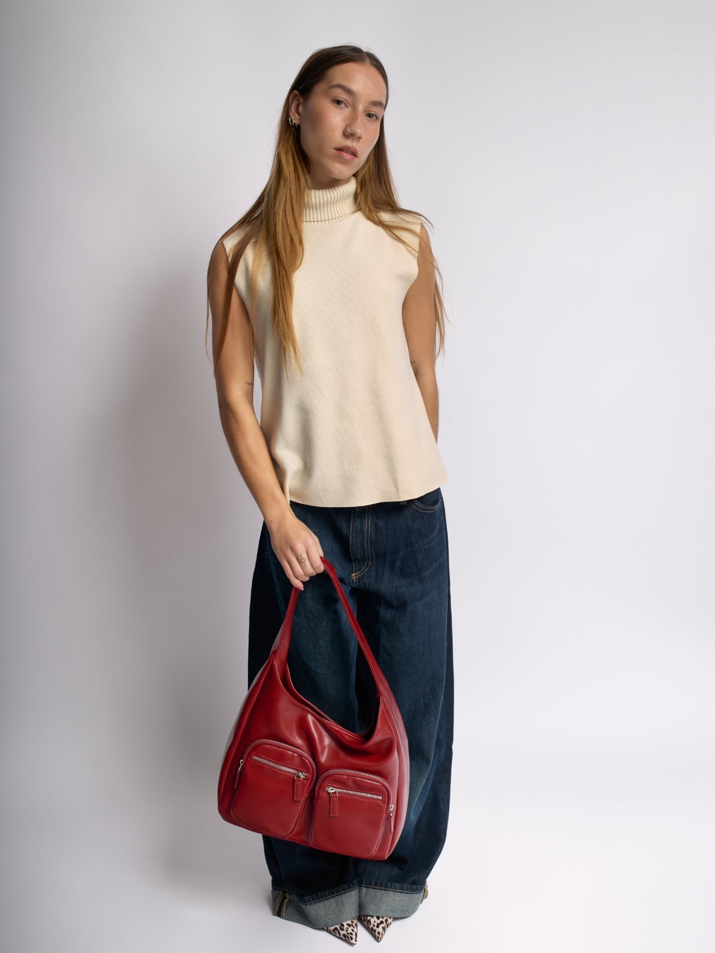 Vera – Vegan Leather Shoulder Bag with Dual Pockets