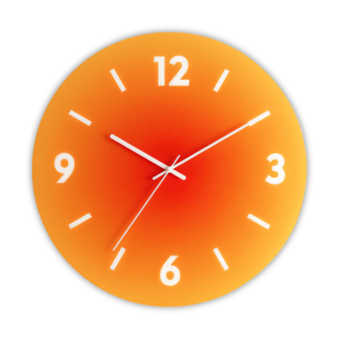 SunGlow - Glass Sunset Design Wall Clock