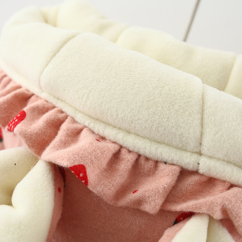 StrawberrySnuggle - Adorable Strawberry Quilted Baby Jacket/Coat