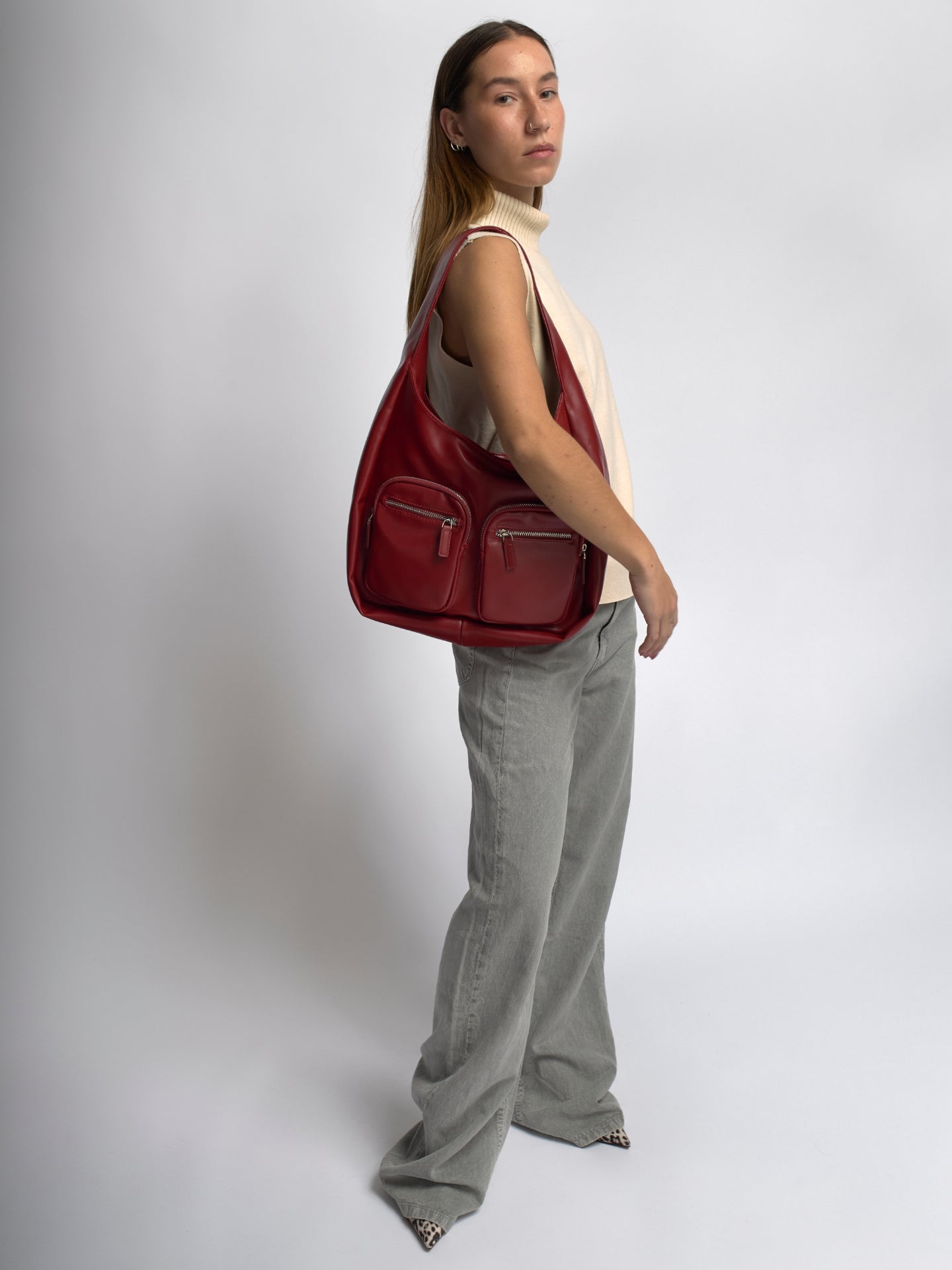 Vera – Vegan Leather Shoulder Bag with Dual Pockets