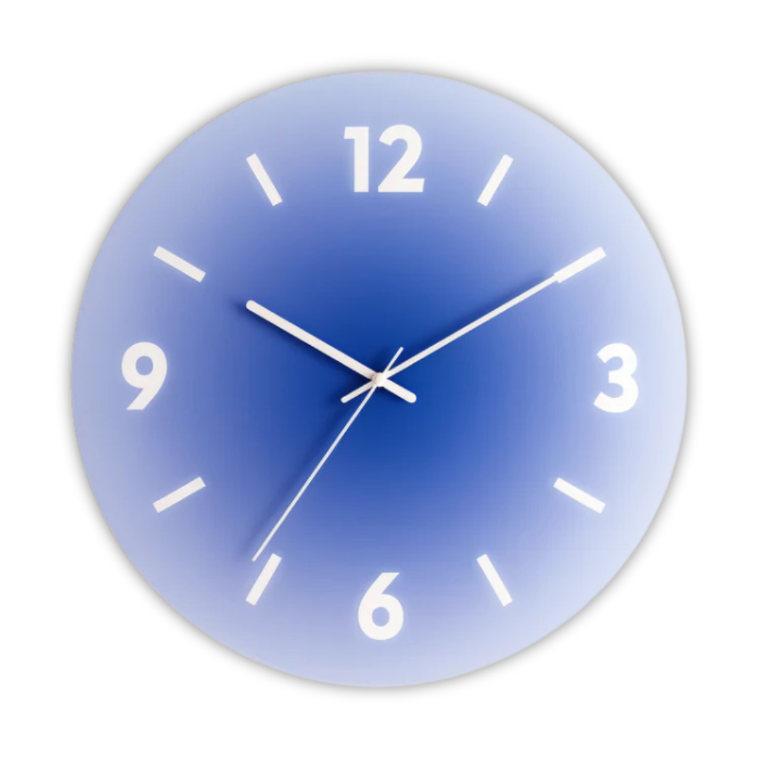 SunGlow - Glass Sunset Design Wall Clock