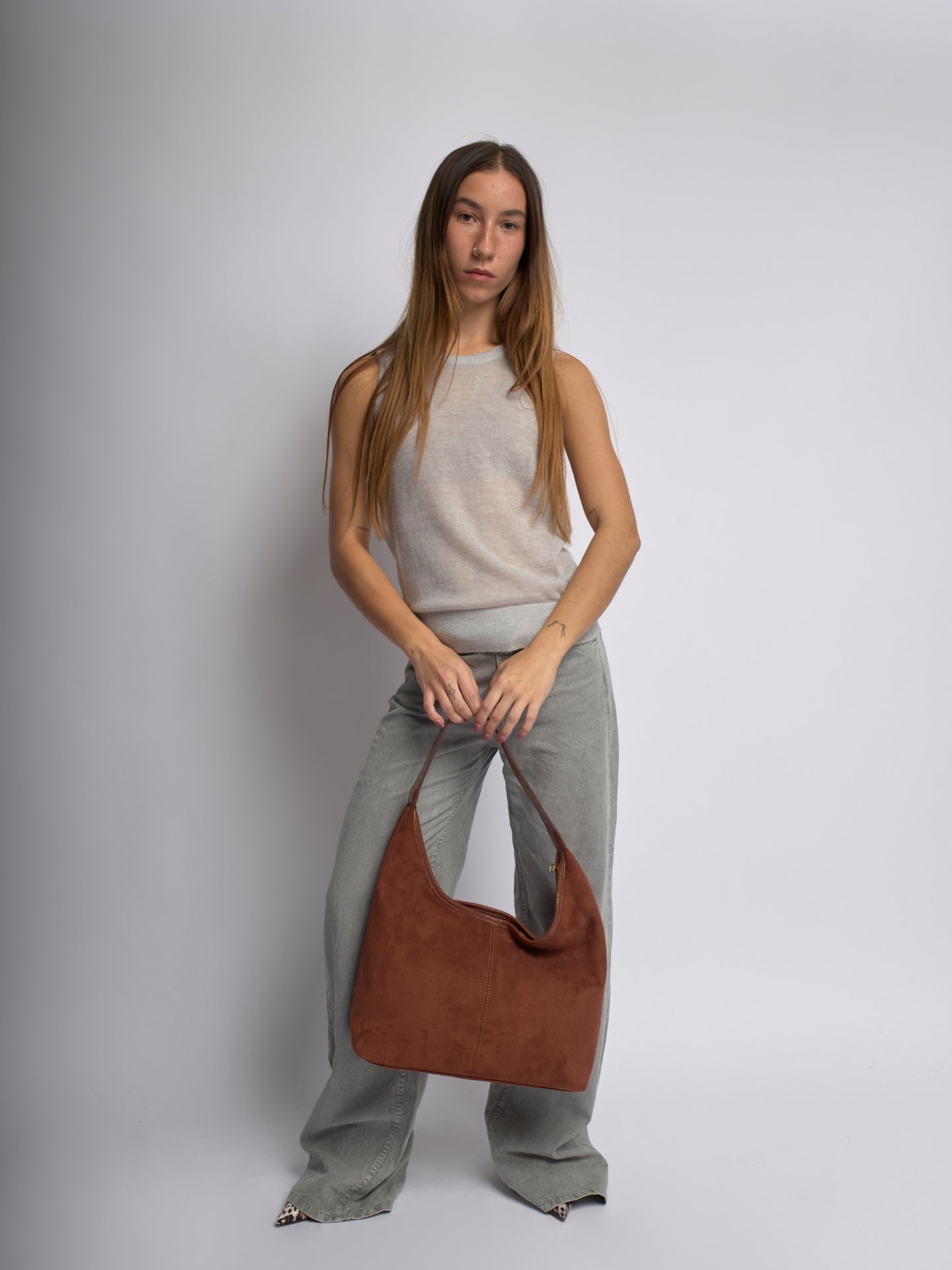 Sienna Luxe – Versatile Suede Leather Tote Bag