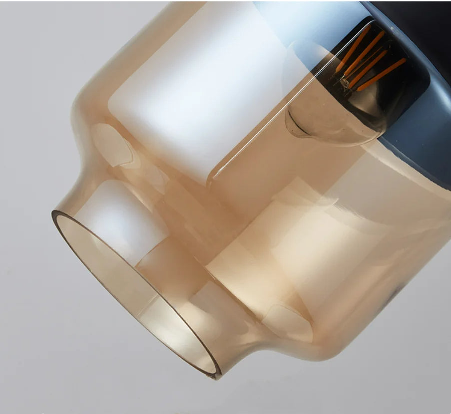 Lumiéra - Japandi Glass and Wood Pendant Light
