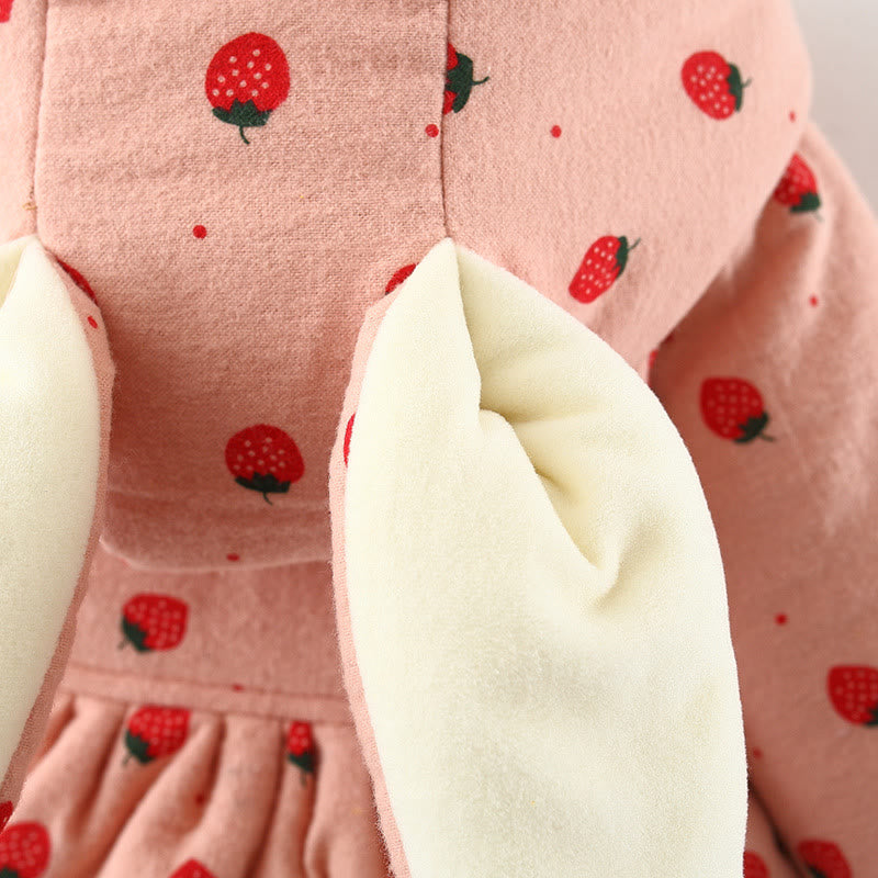 StrawberrySnuggle - Adorable Strawberry Quilted Baby Jacket/Coat