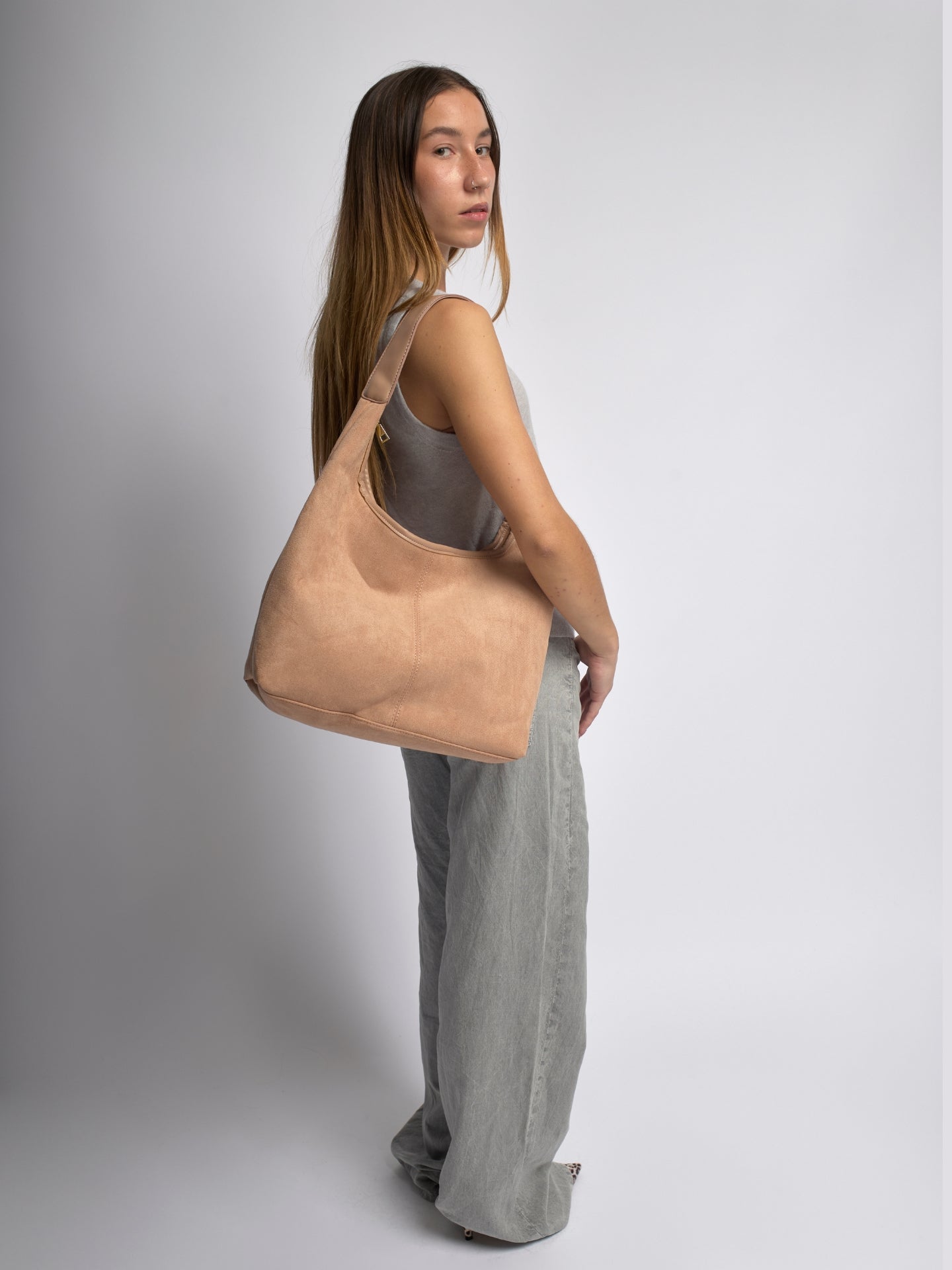 Sienna Luxe – Versatile Suede Leather Tote Bag