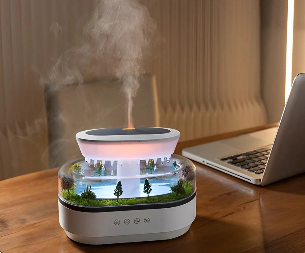 AquaFlow - Stylish and Efficient Rainfall Humidifier