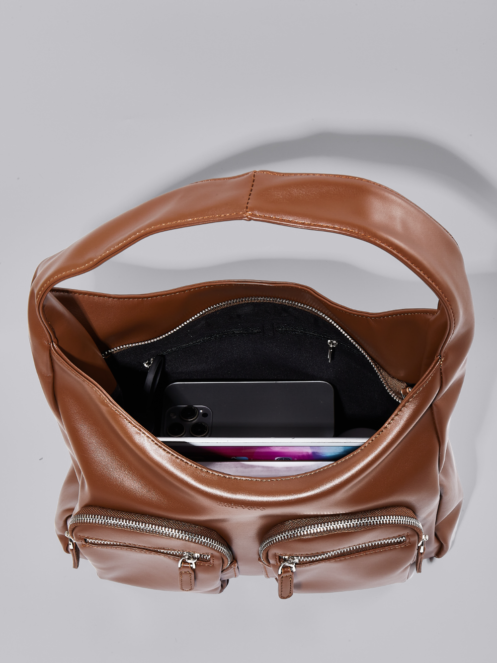 Vera – Vegan Leather Shoulder Bag with Dual Pockets