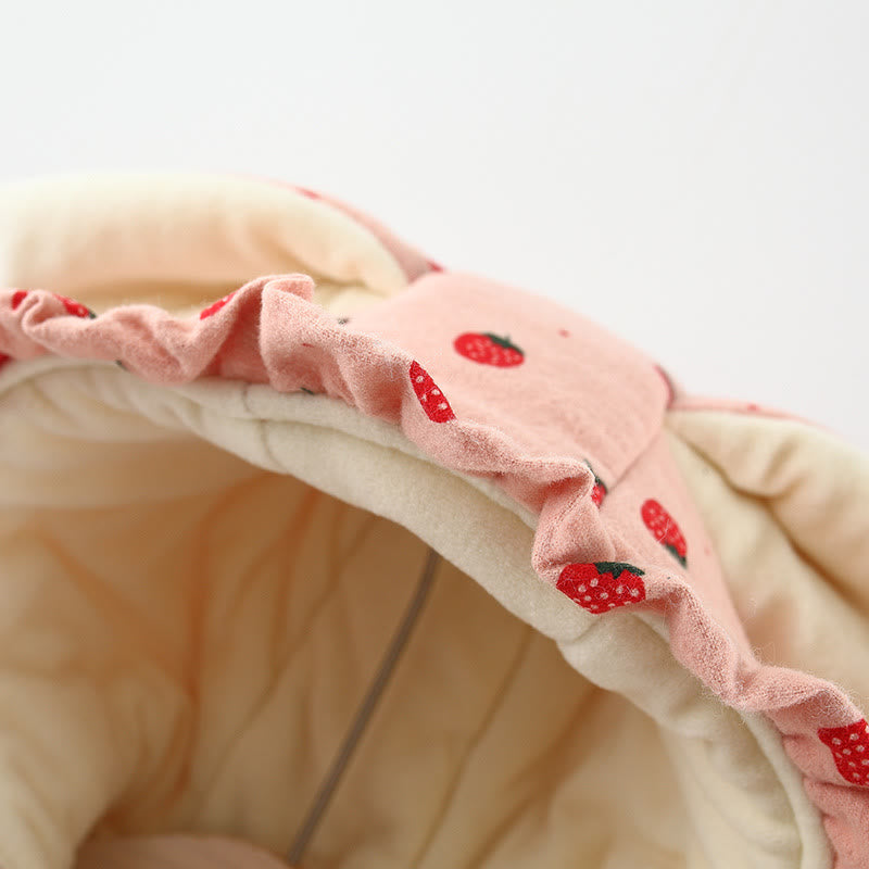 StrawberrySnuggle - Adorable Strawberry Quilted Baby Jacket/Coat