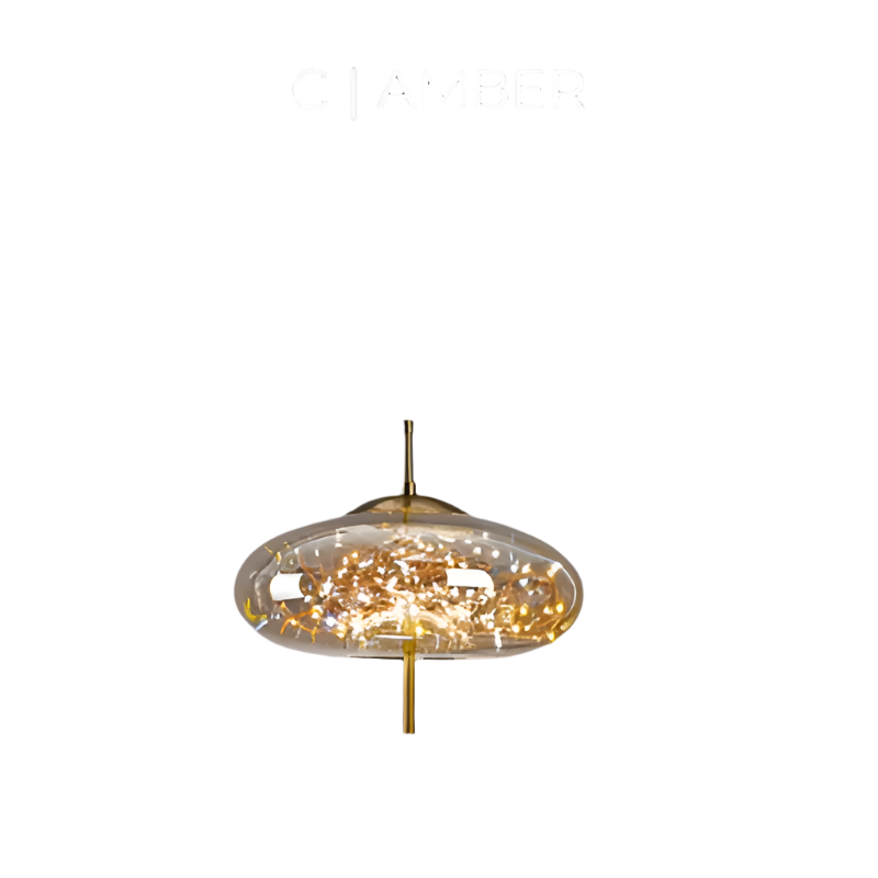LumaGlow - Exquisite Brown Glass Pendant Light