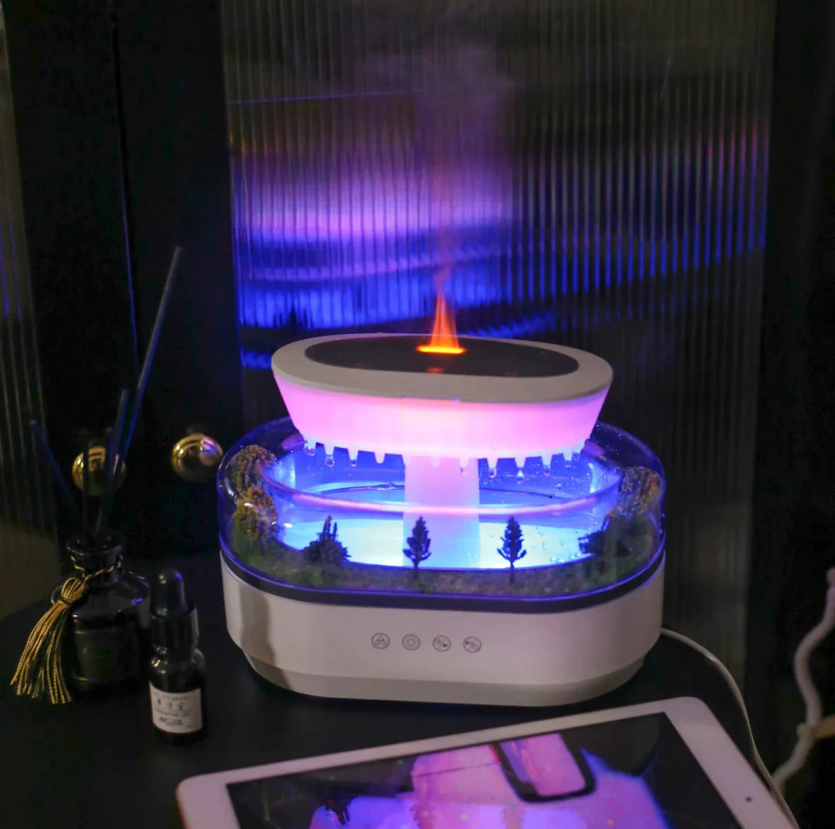 AquaFlow - Stylish and Efficient Rainfall Humidifier
