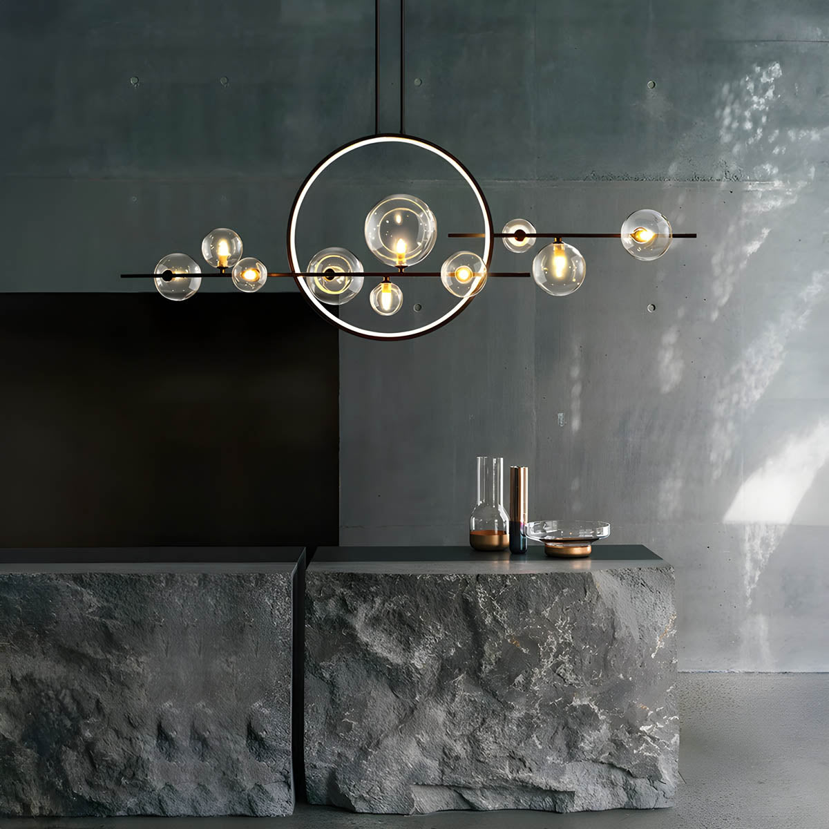 LumaSphere - Elegant Glass Ball Chandelier