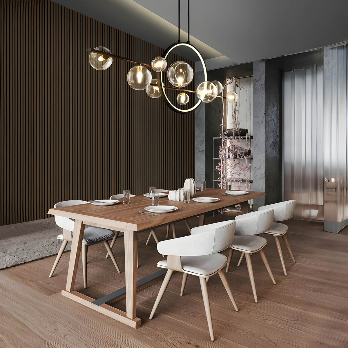 LumaSphere - Elegant Glass Ball Chandelier