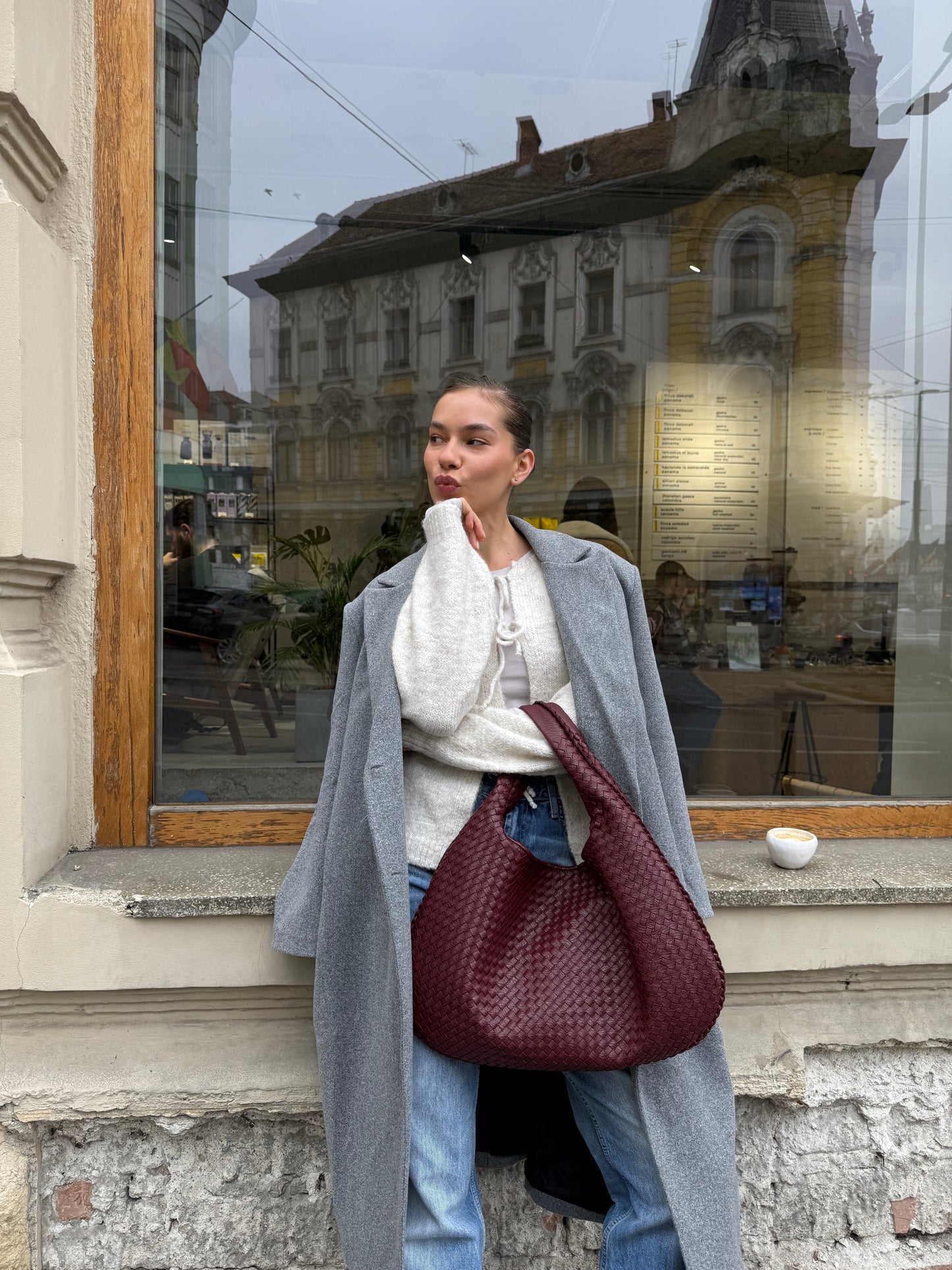 Solaya – Women's Everyday Statement Bag | Wine Red Shoulder Bag