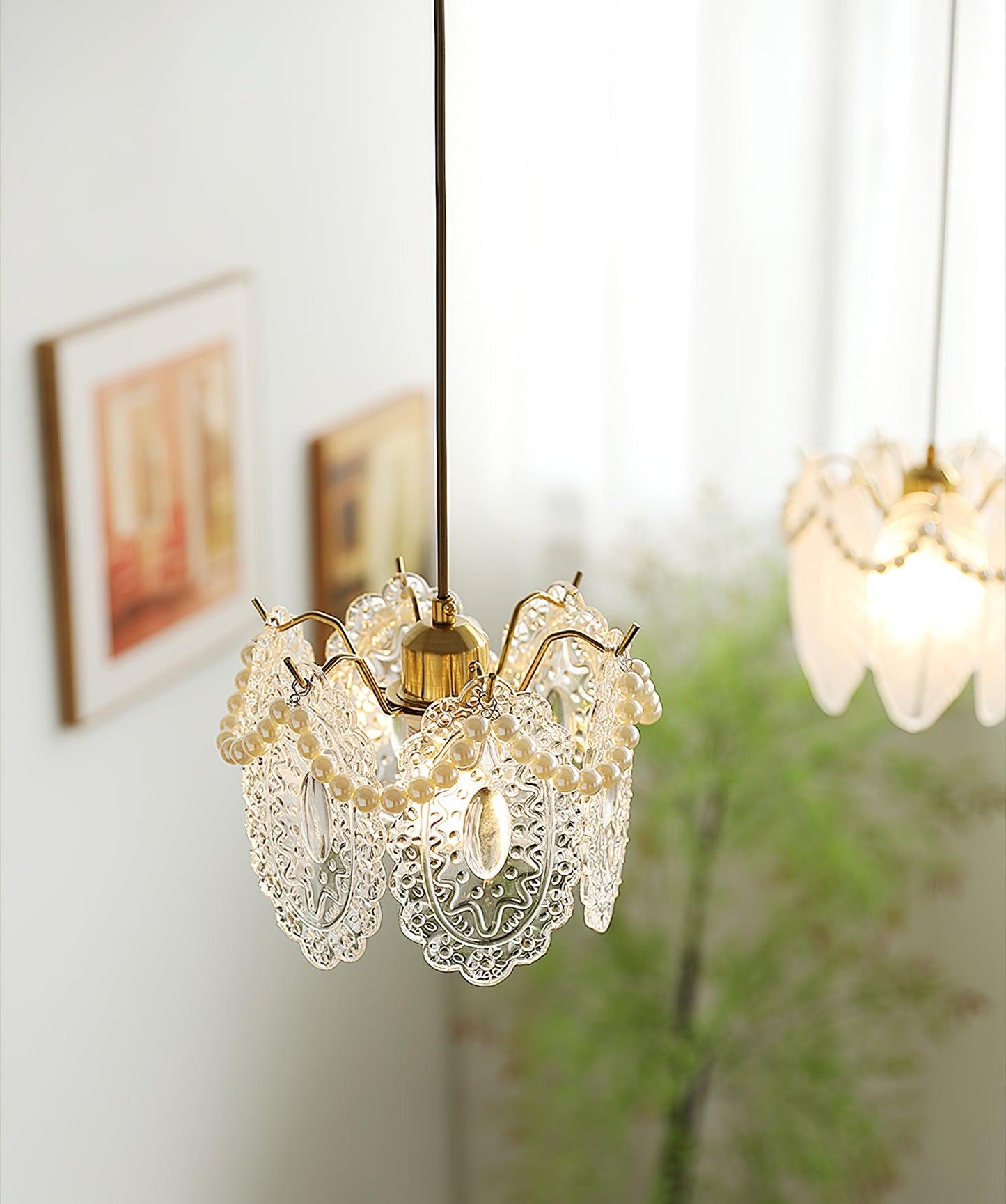 Lumiéra - Floral Glass Pendant Light