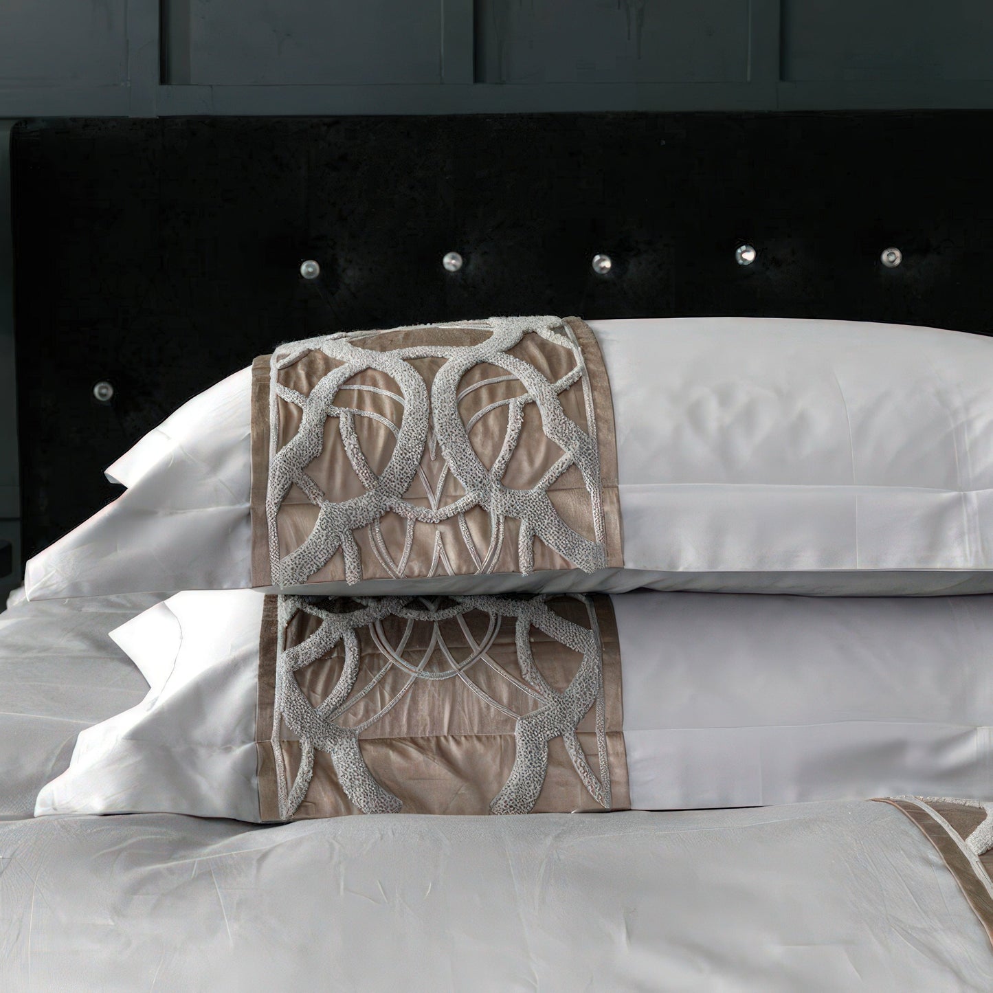 Luxurious Grey Bedding Set - 100% Egyptian Cotton Sheets, 600 Thread Count Duvet Covers-3