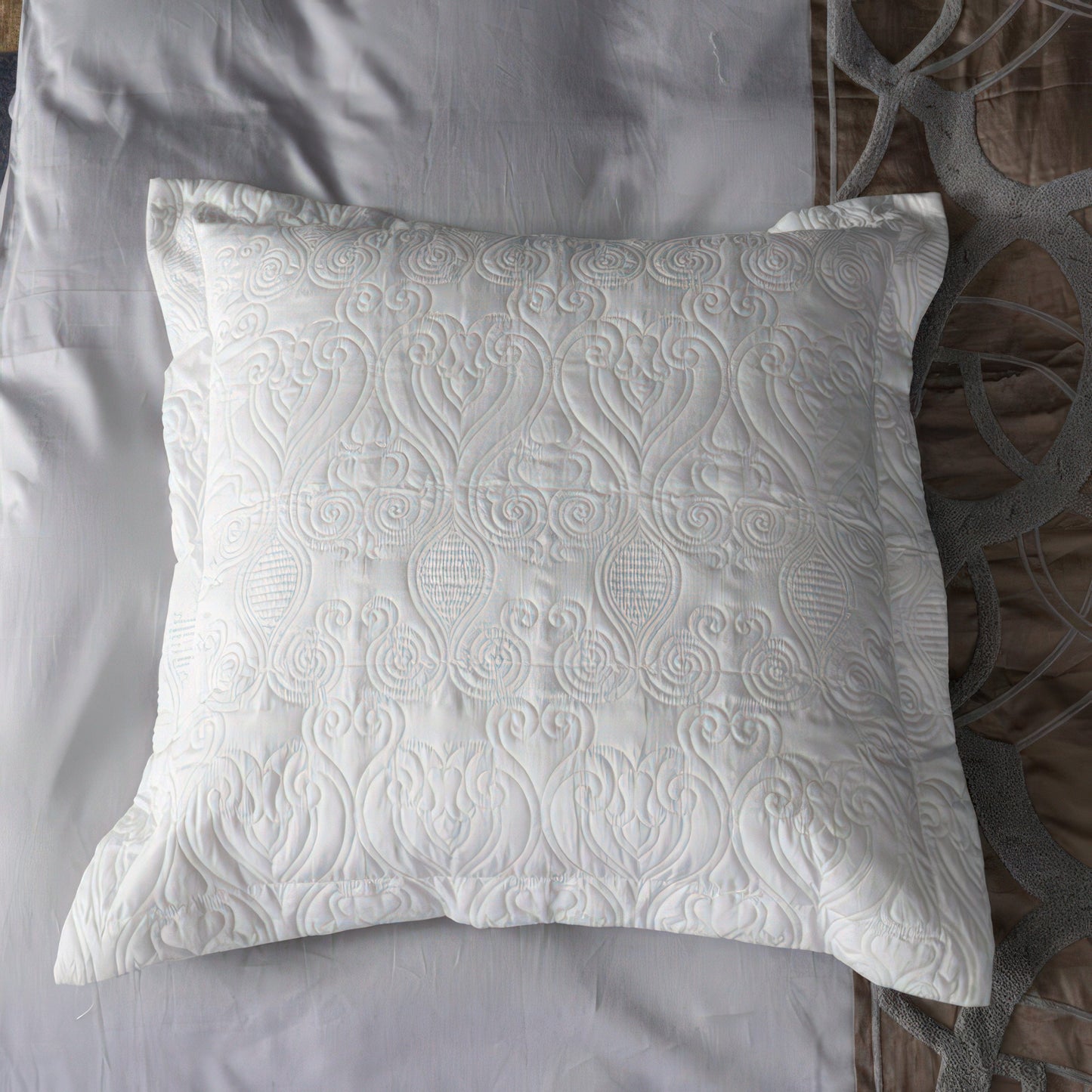 Luxurious Grey Bedding Set - 100% Egyptian Cotton Sheets, 600 Thread Count Duvet Covers-5