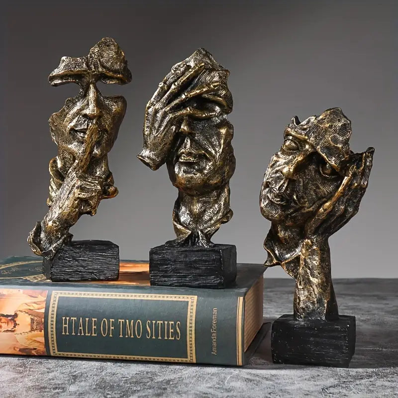 AurisElegance - Handcrafted Luxury Decorative Statue in Bronze, Gold, Sandstone-2