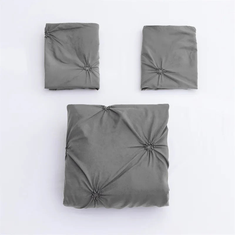 LuxeDream - Stylish Pintuck Duvet Cover Set