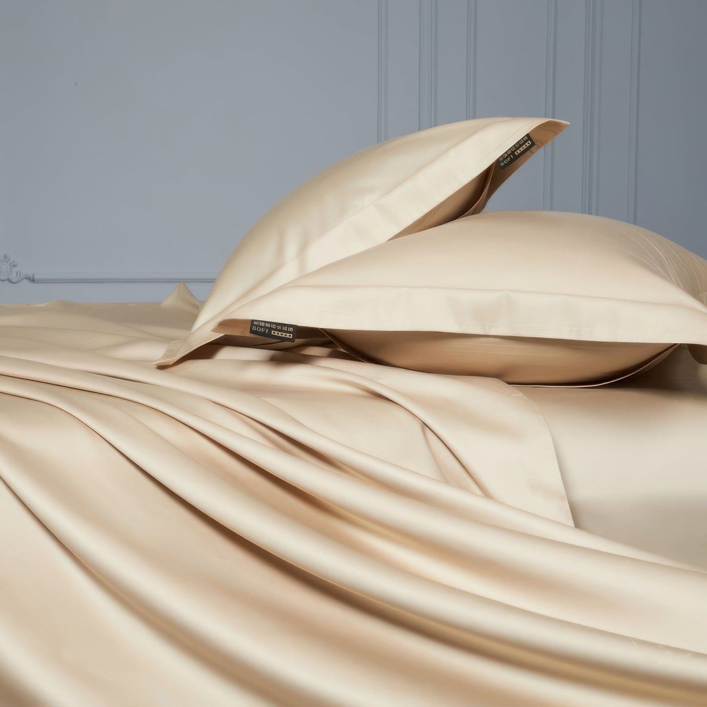 Luxe Minimalist Cream Bedding Set - 1000 Thread Count Egyptian Cotton Duvet Covers-3
