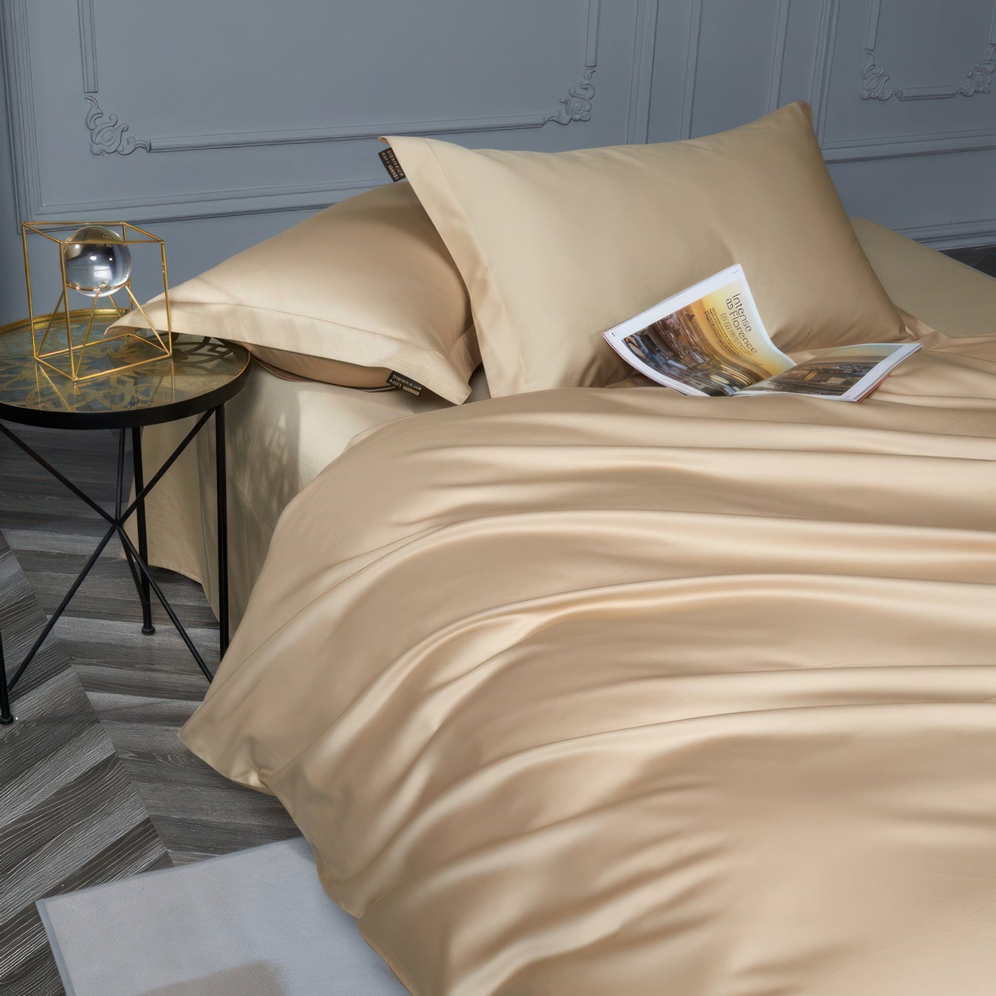 Luxe Minimalist Cream Bedding Set - 1000 Thread Count Egyptian Cotton Duvet Covers-4