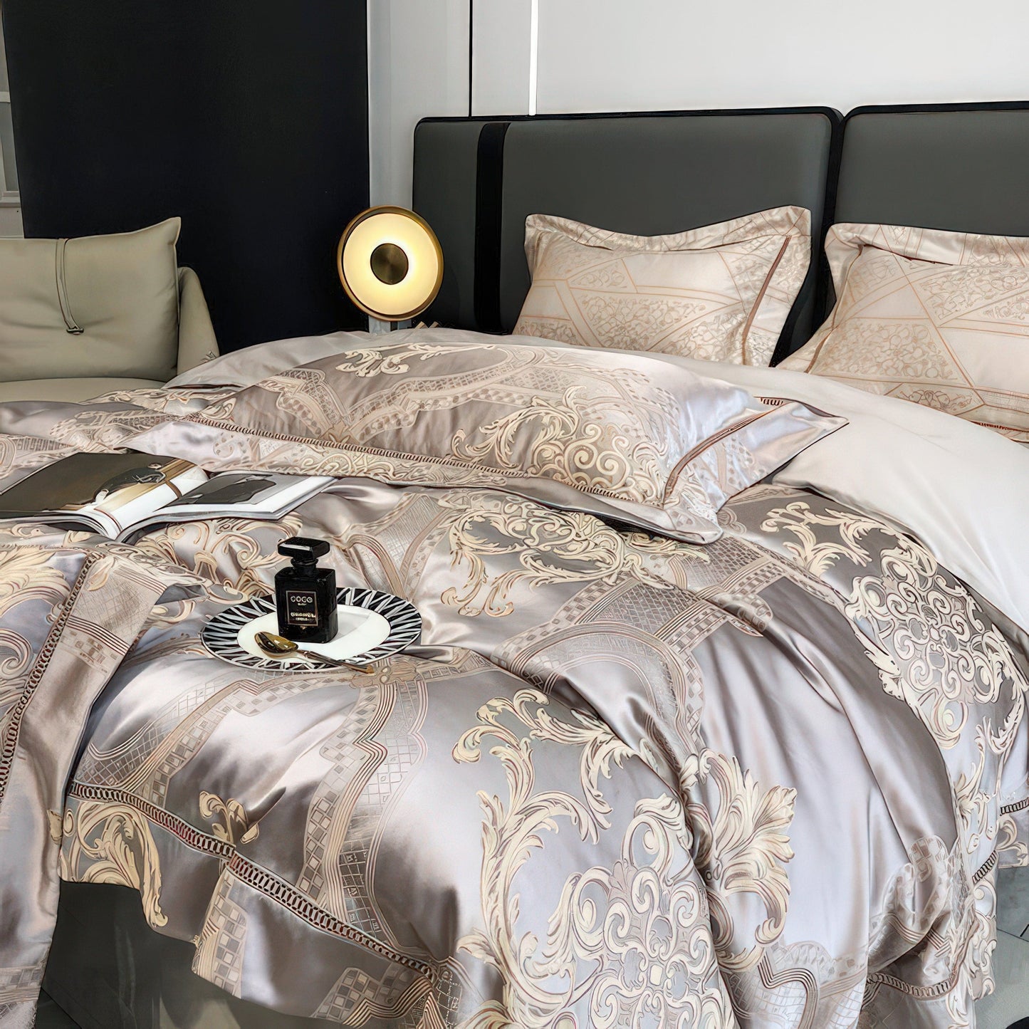 Luxurious 1000 Thread Count Egyptian Cotton Bedding Set with Duvet Covers-5