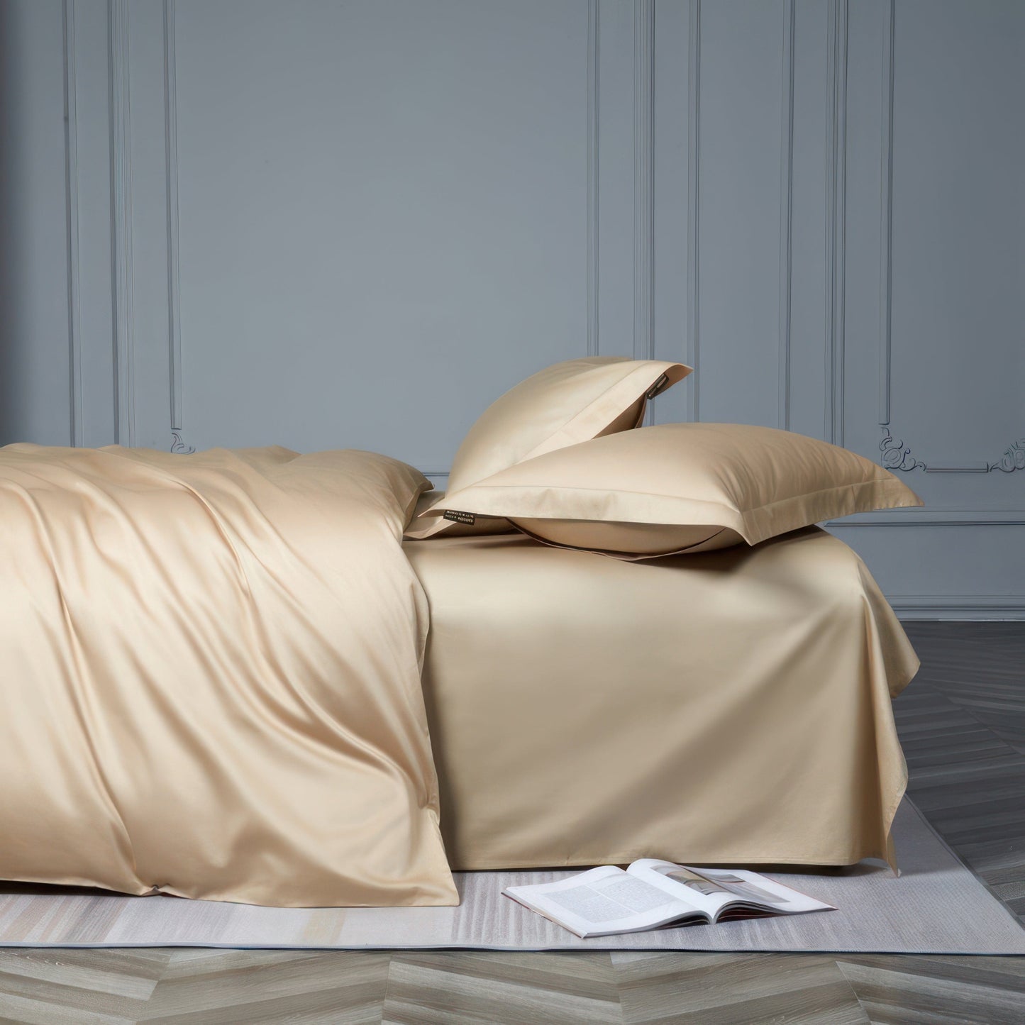 Luxe Minimalist Cream Bedding Set - 1000 Thread Count Egyptian Cotton Duvet Covers-2