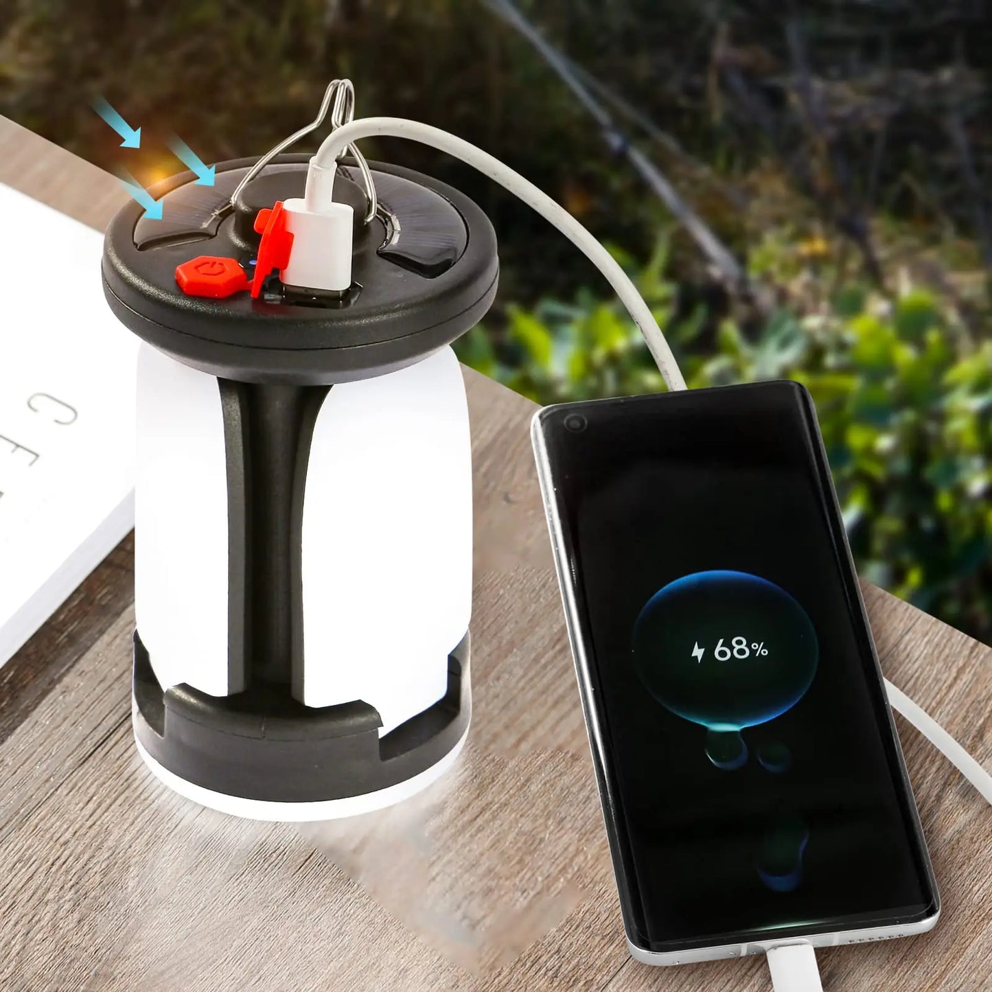 LumaGlow – Solar-Powered LED Lantern with 6 Light Modes & 4500mAh Power Bank