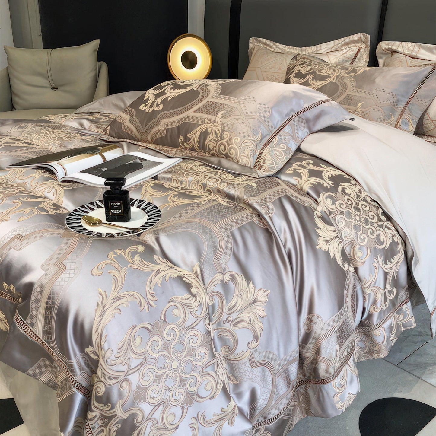Luxurious 1000 Thread Count Egyptian Cotton Bedding Set with Duvet Covers-2