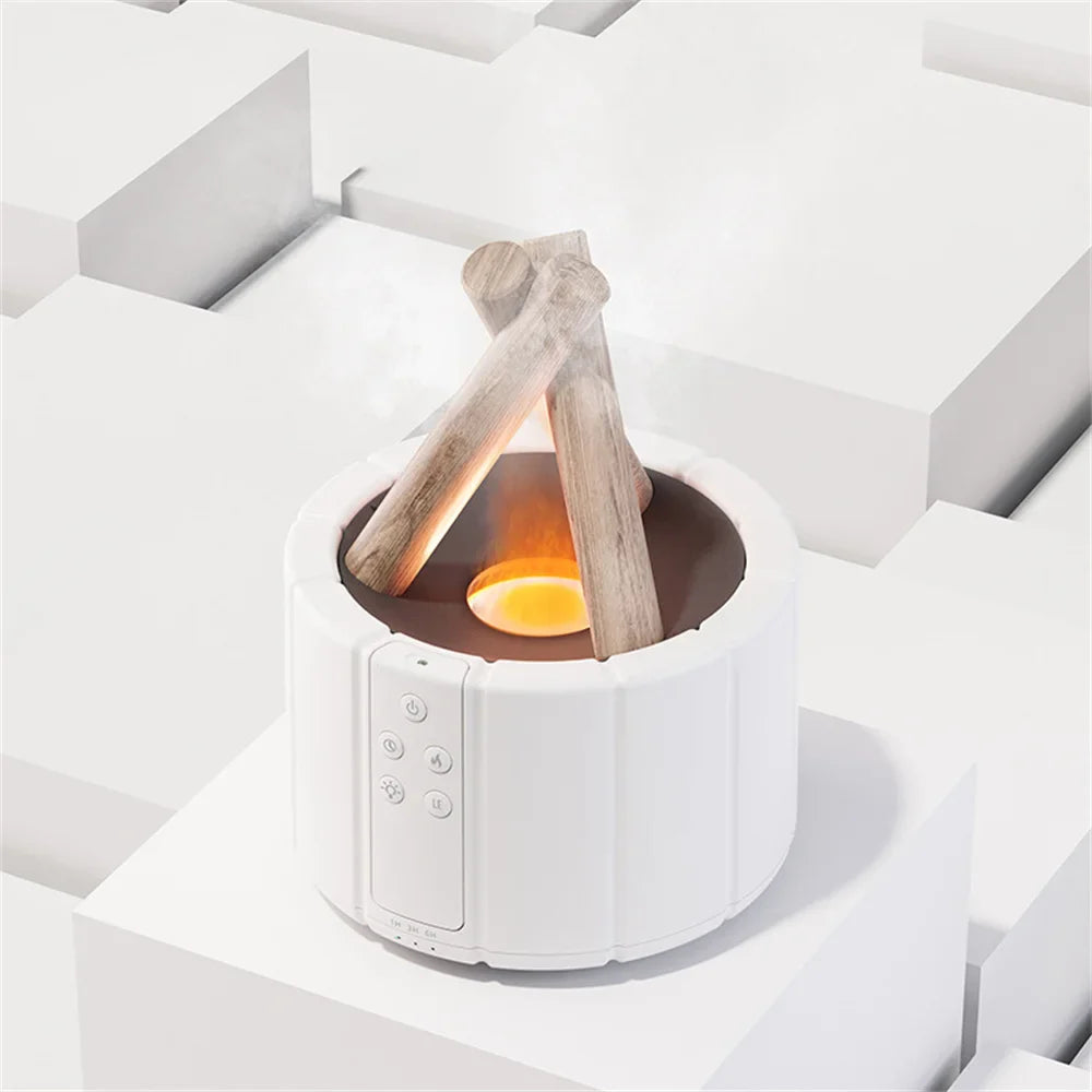 LumaGlow - Luxury Flame Humidifier Table Lamp with Aromatherapy & Soft Lighting