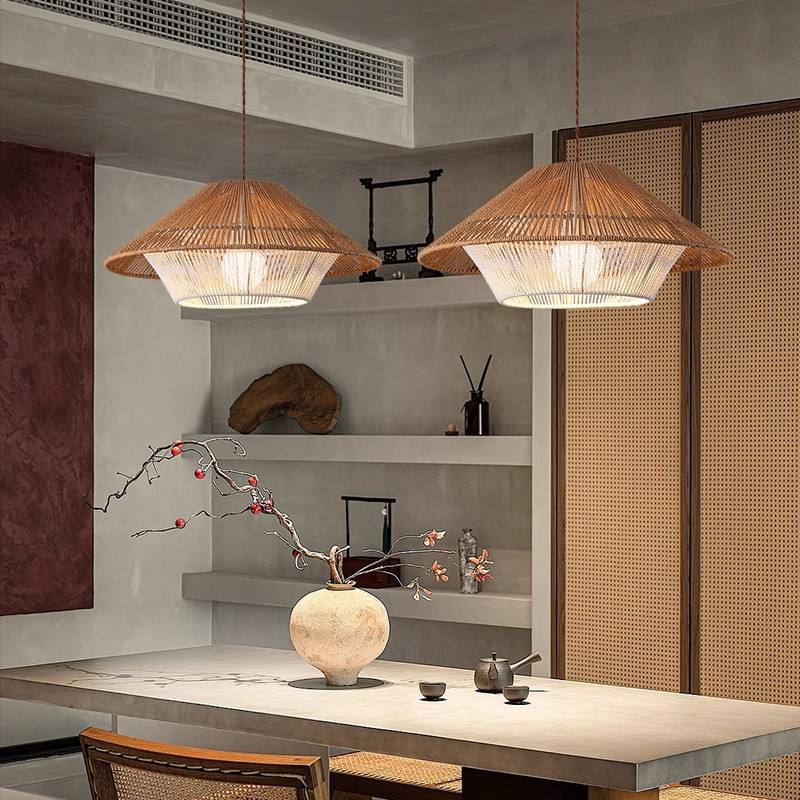Lumiéra - Japandi Wicker Pendant Light