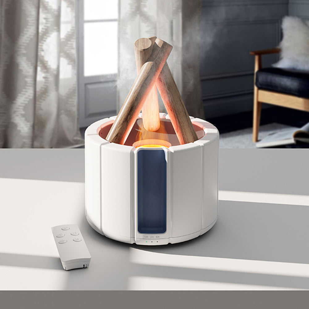 LumaGlow - Luxury Flame Humidifier Table Lamp with Aromatherapy & Soft Lighting