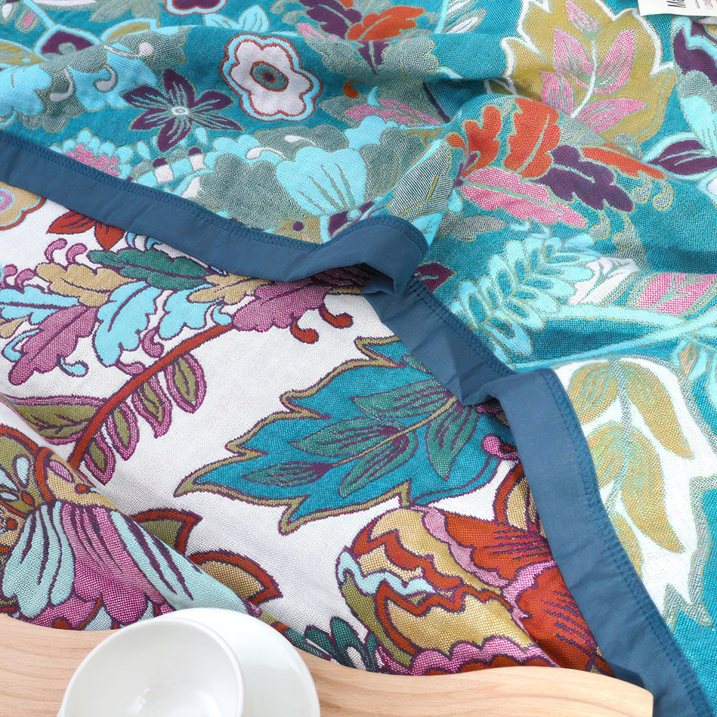 Blossom Dreams - Reversible Floral Cotton Blanket