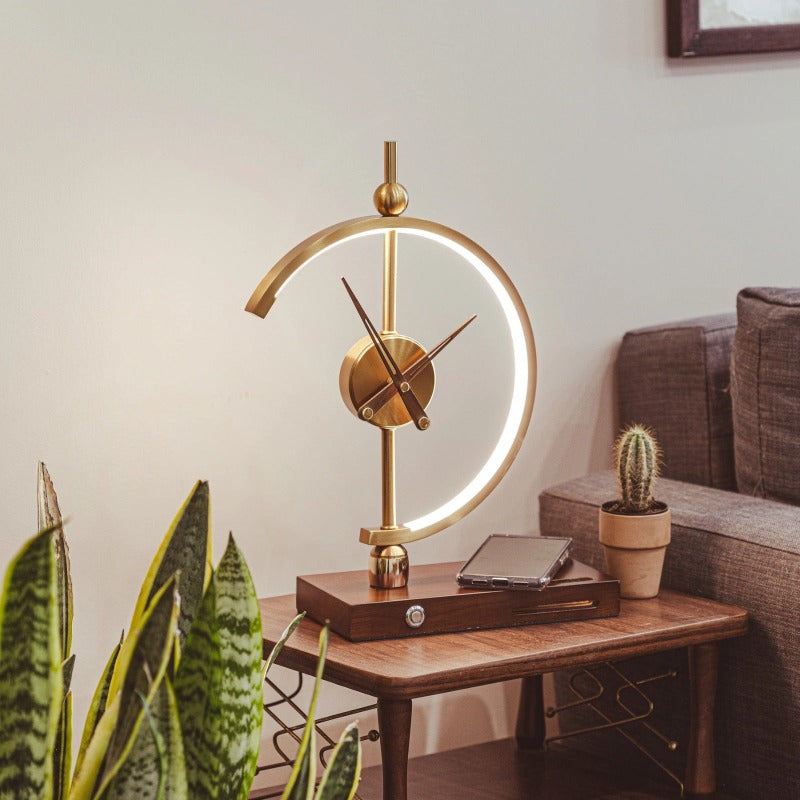 NagoyaLight - Modern LED Lamp with Wireless Charging Station & Clock-3