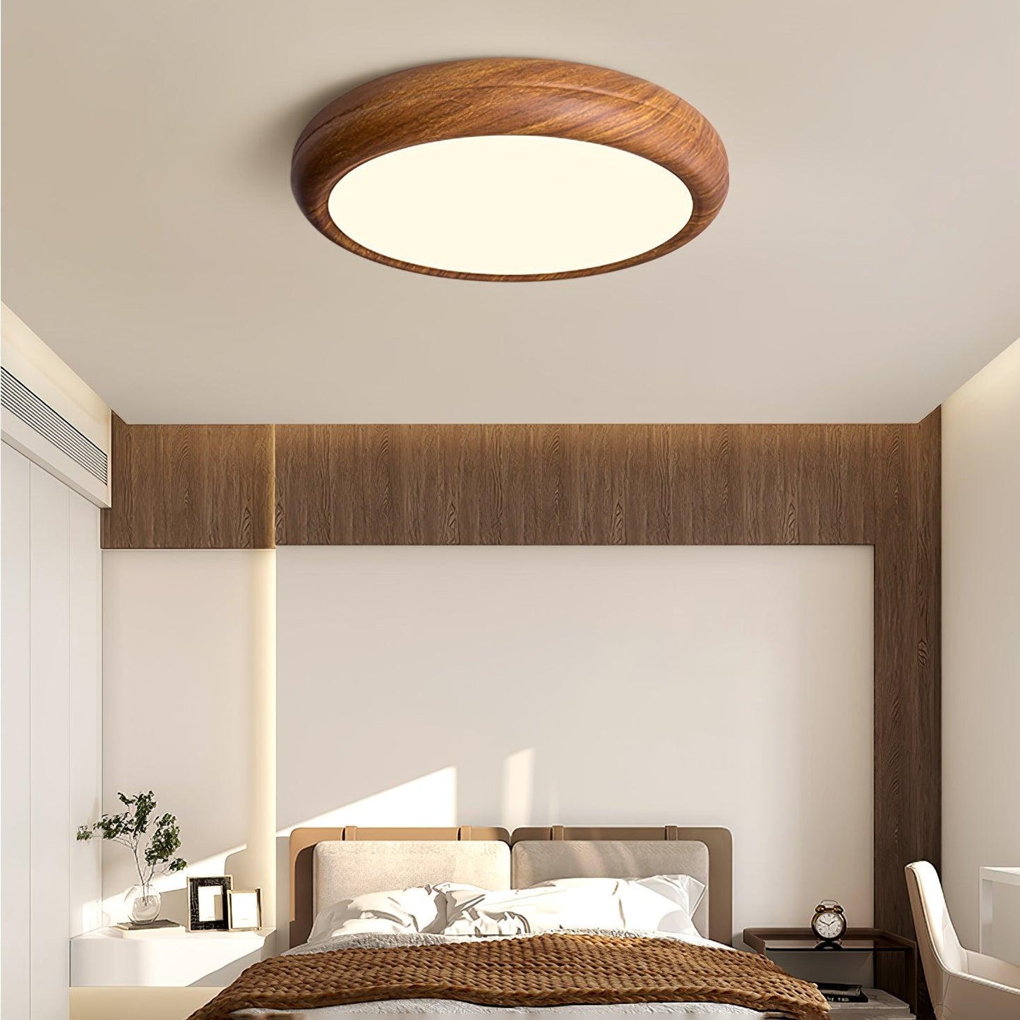 Lumiéra - Wood Grain Round Ceiling Light