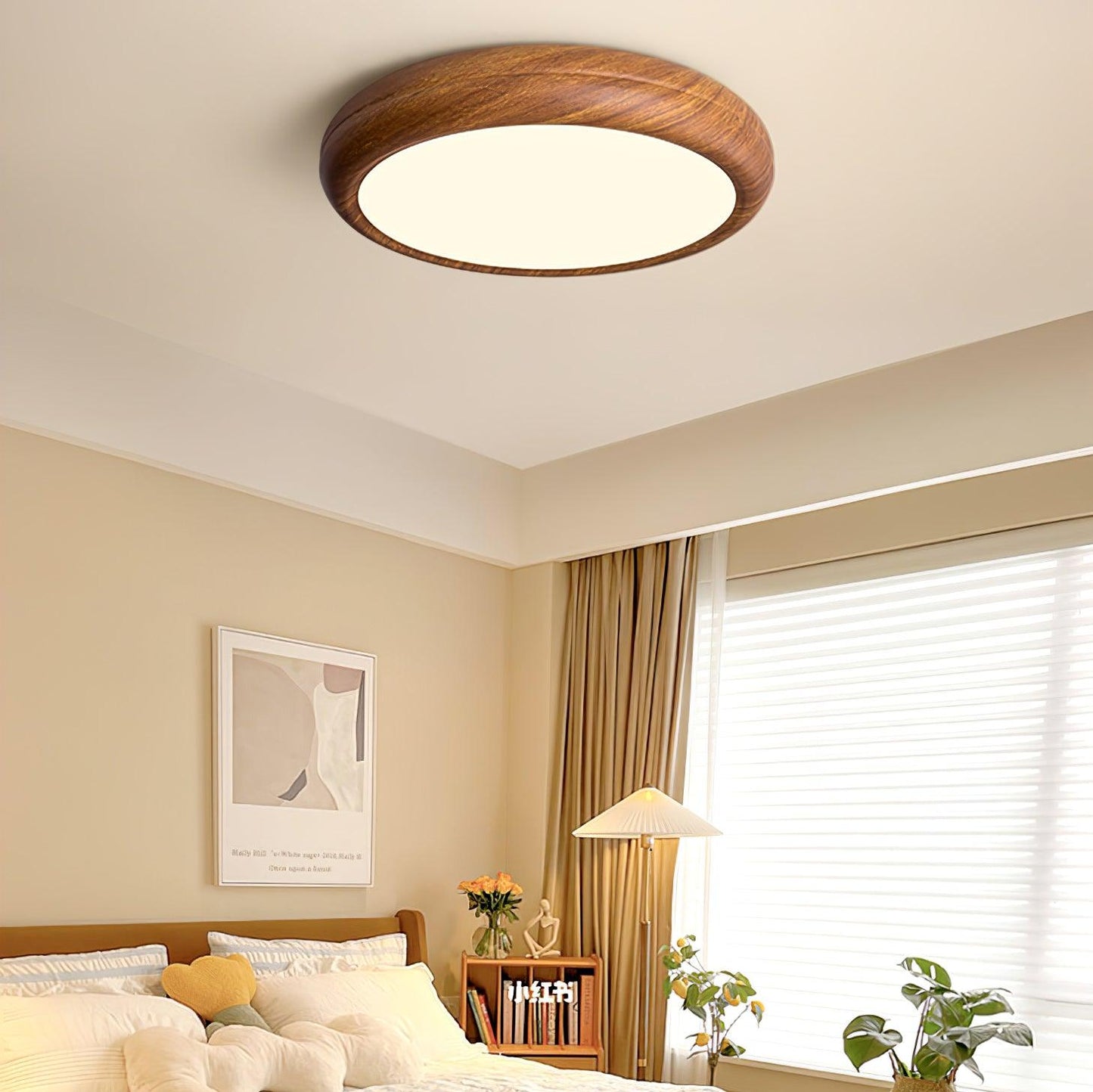 Lumiéra - Wood Grain Round Ceiling Light