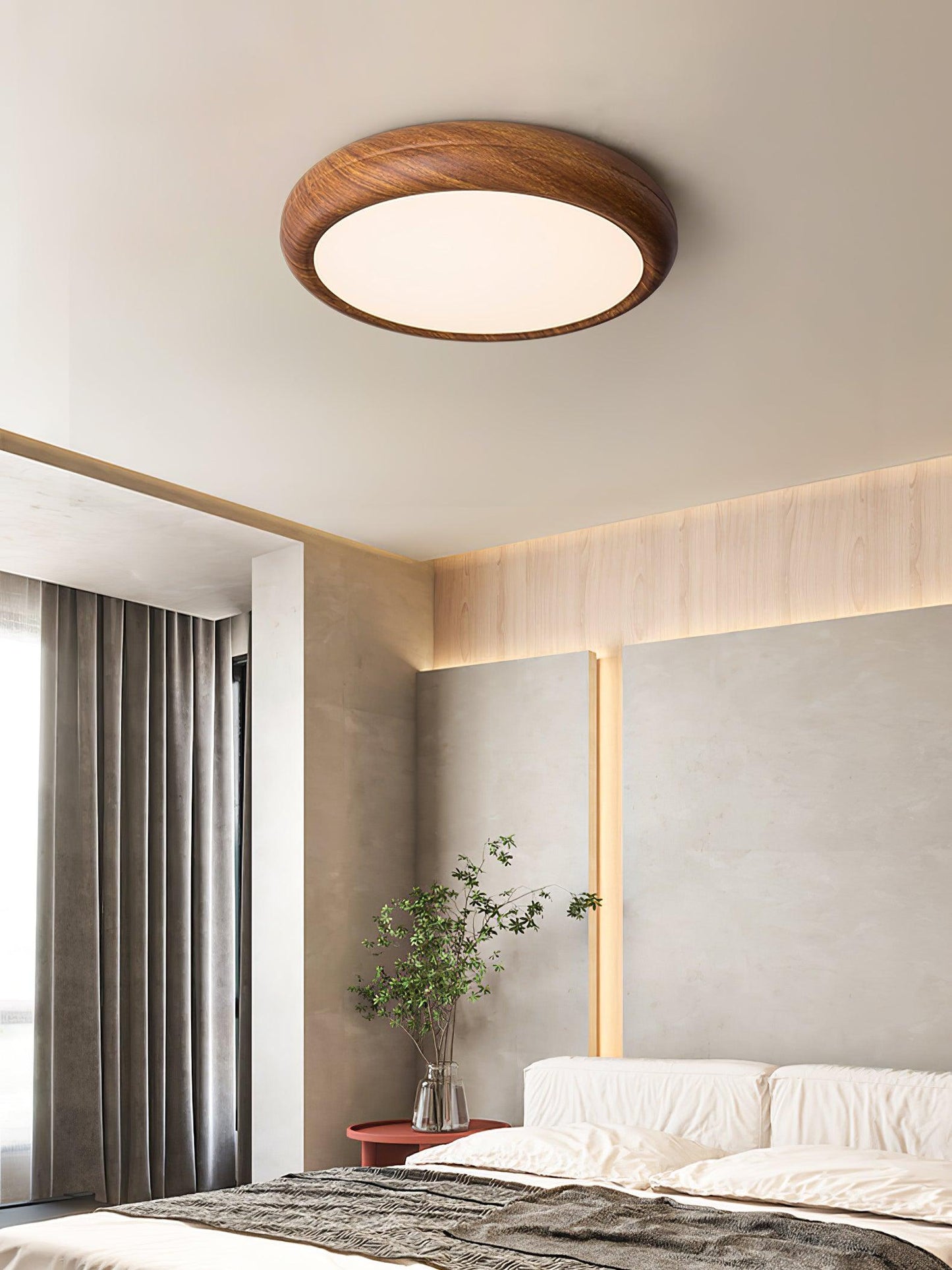 Lumiéra - Wood Grain Round Ceiling Light