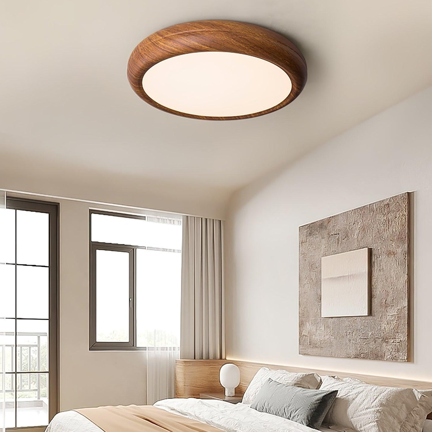 Lumiéra - Wood Grain Round Ceiling Light