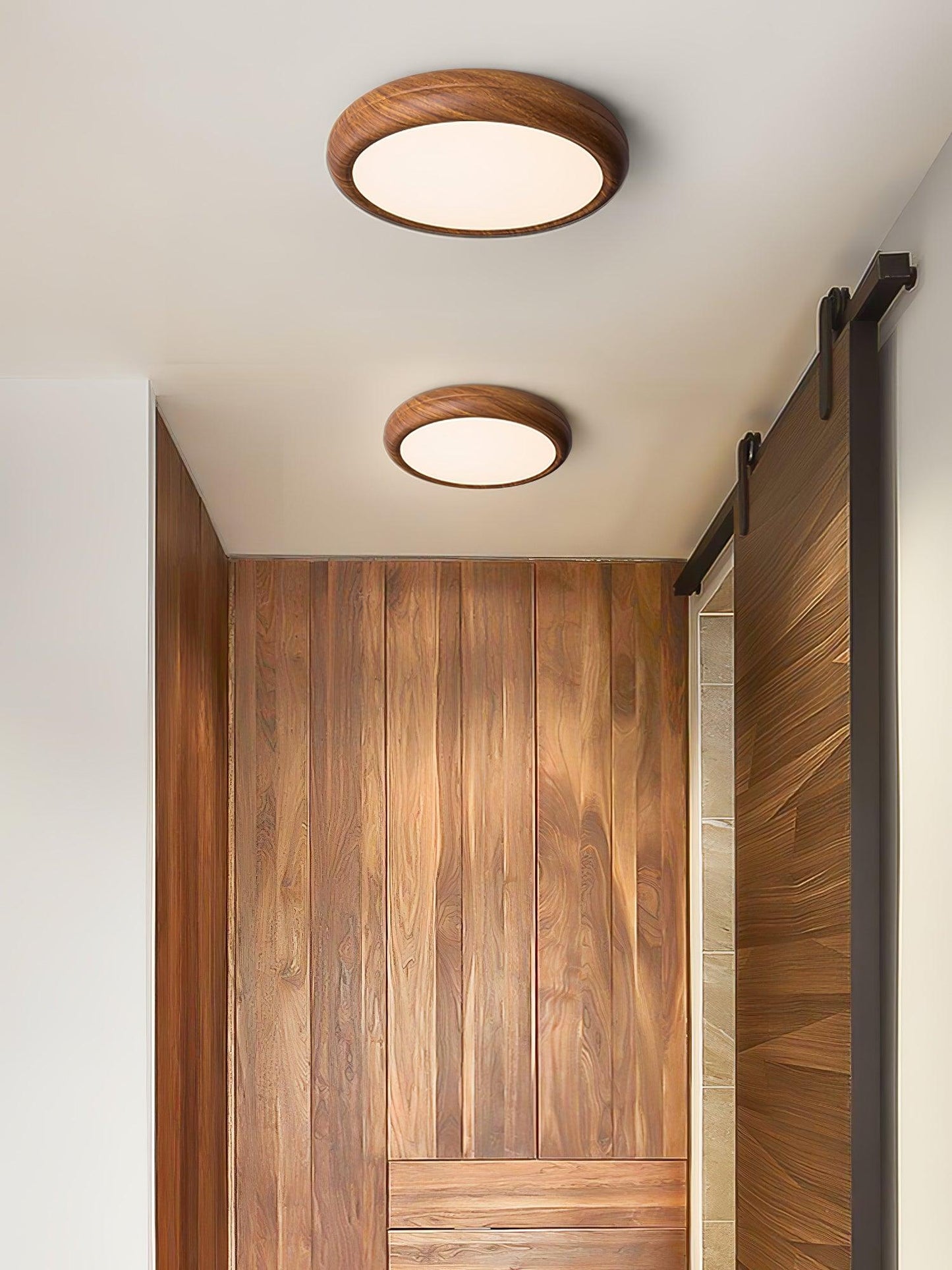 Lumiéra - Wood Grain Round Ceiling Light