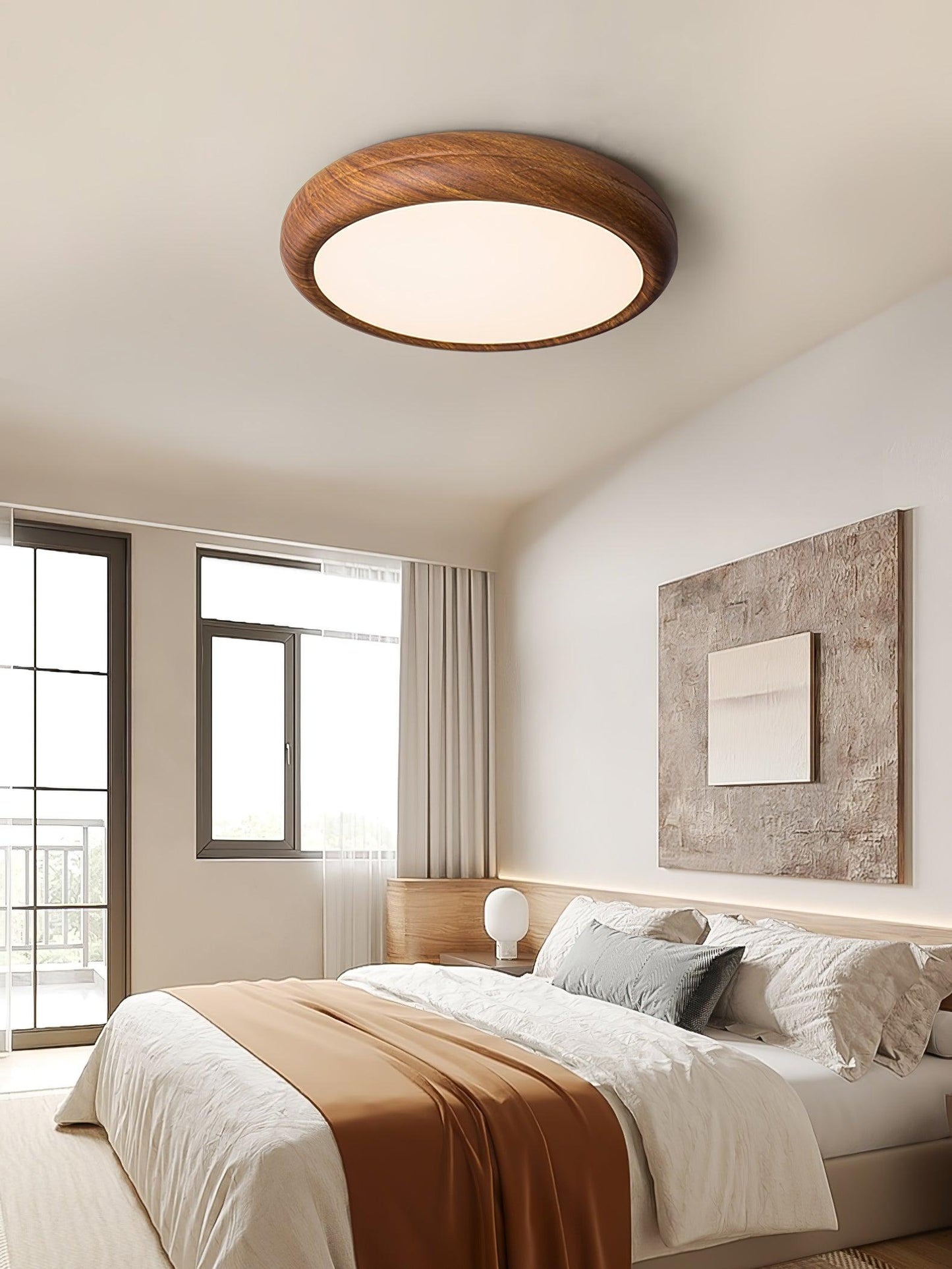 Lumiéra - Wood Grain Round Ceiling Light