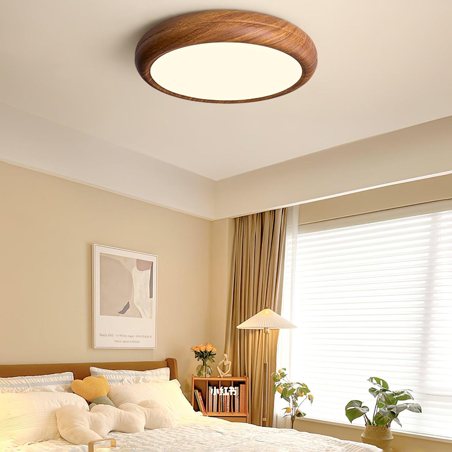 Lumiéra - Wood Grain Round Ceiling Light