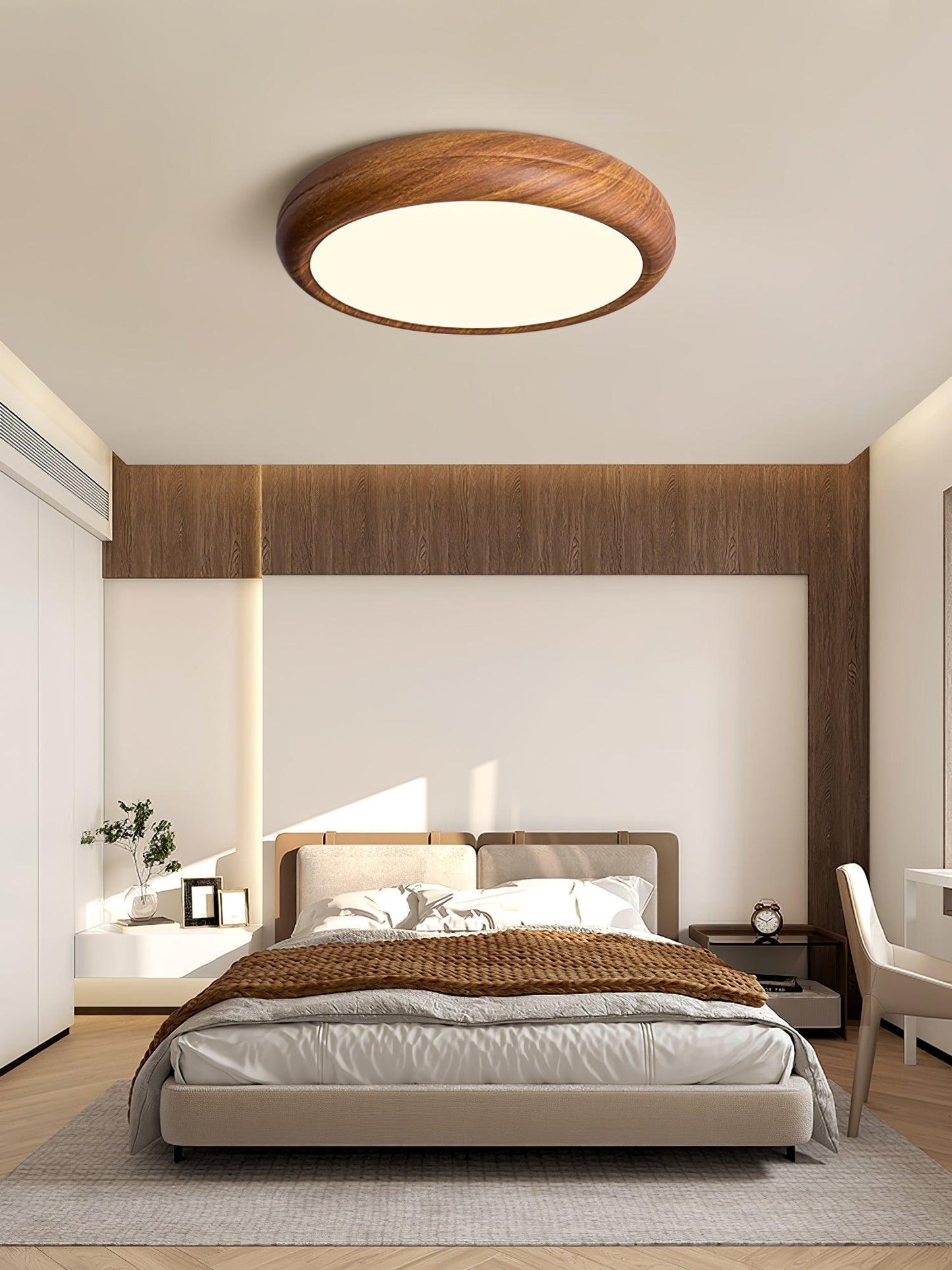 Lumiéra - Wood Grain Round Ceiling Light