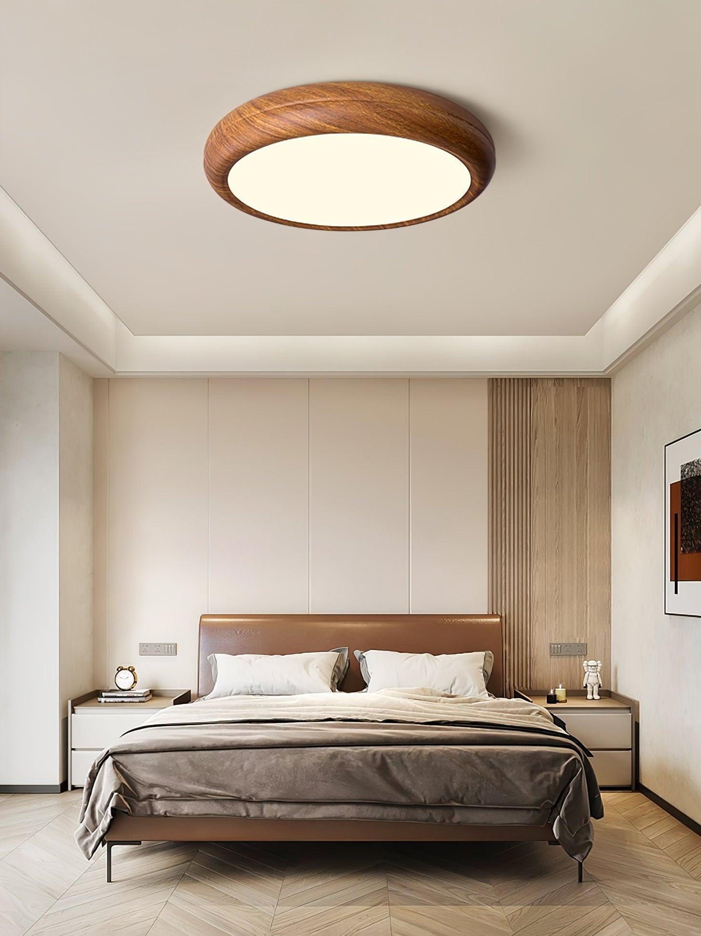 Lumiéra - Wood Grain Round Ceiling Light